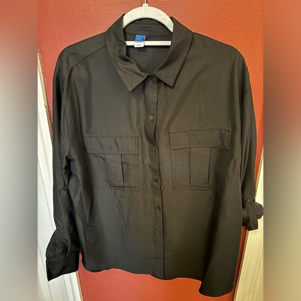 Size L - Old Navy Black Blouse